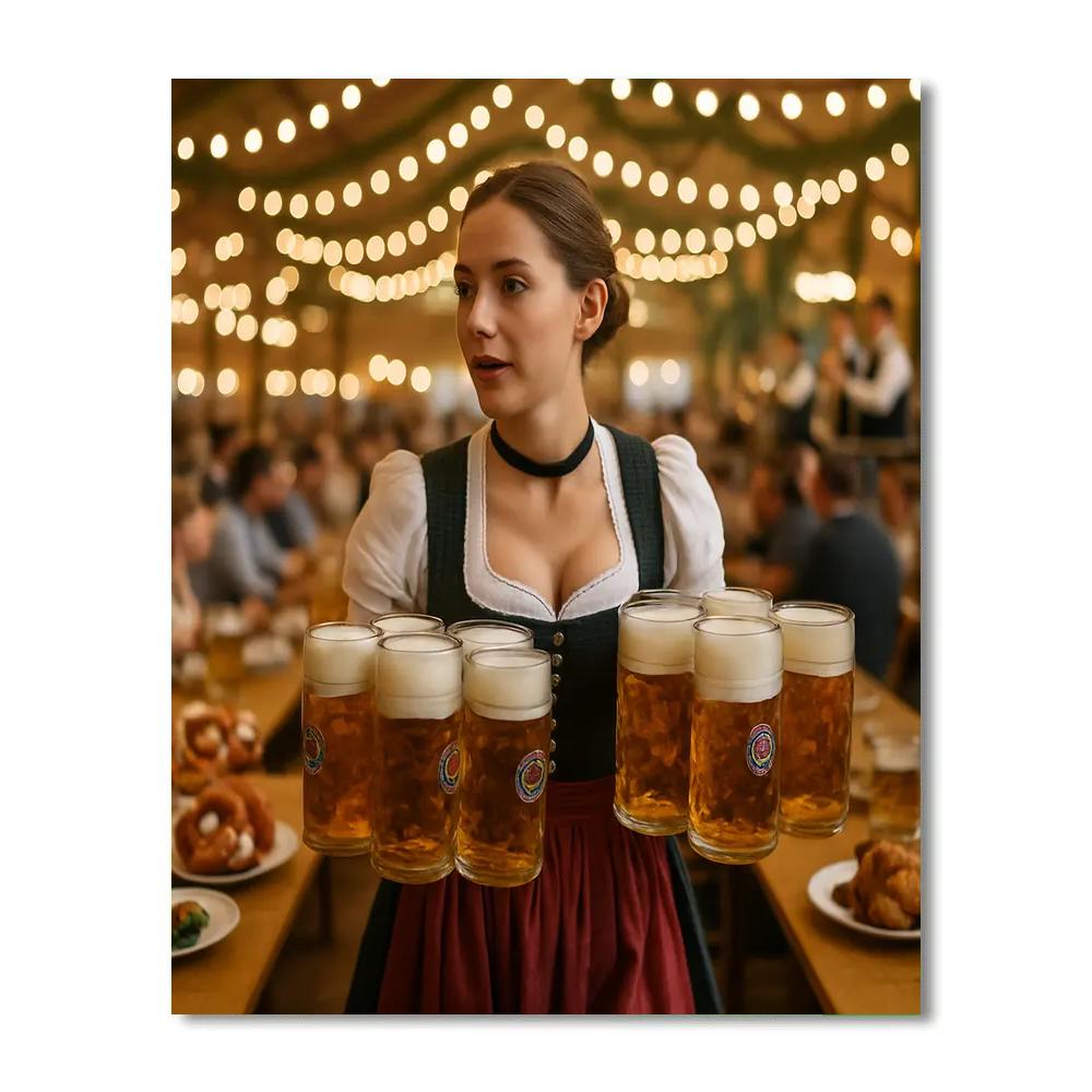 Oktoberfest Tent Toast Munich Warm Lights painting number kit