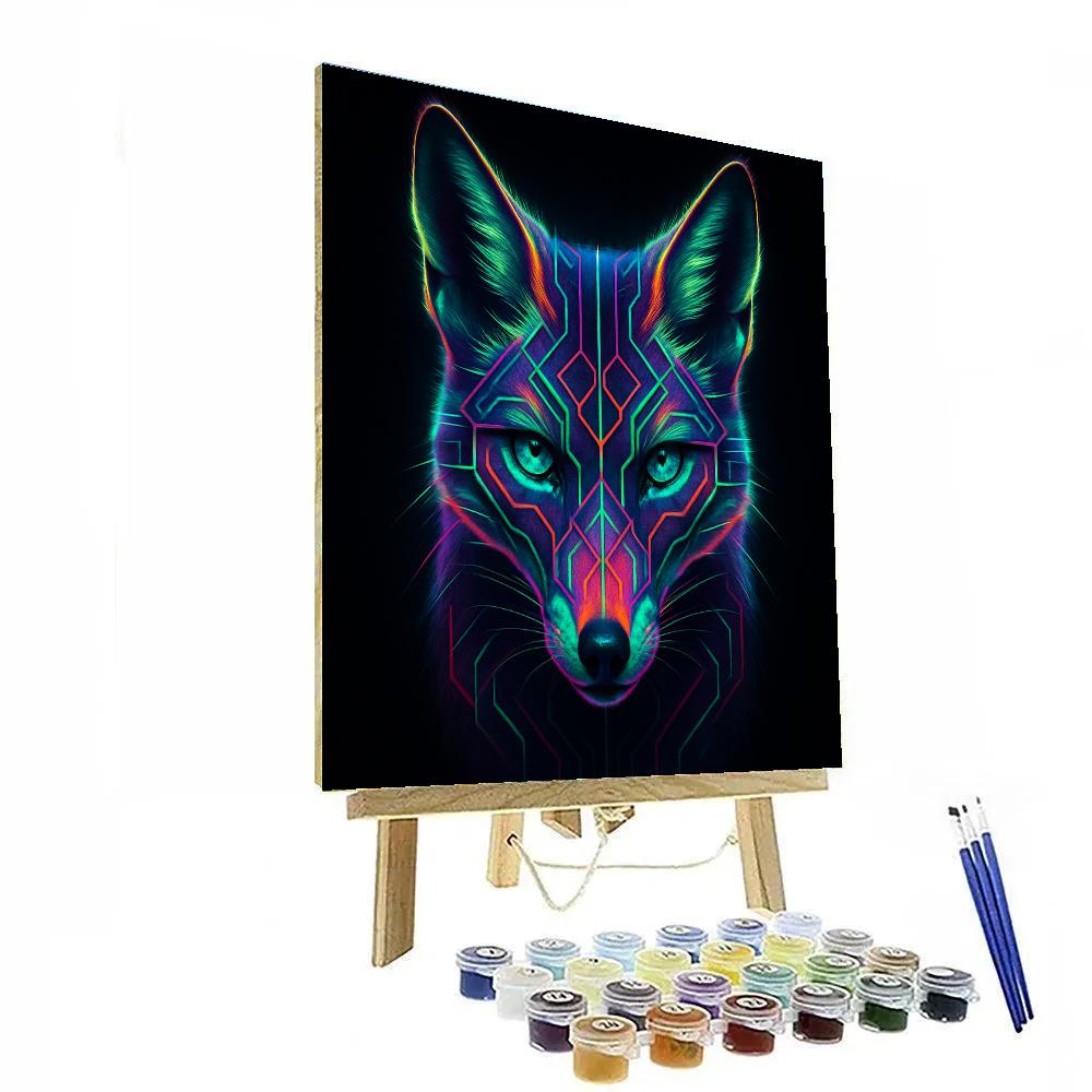 Chromatic Circuit Fox Glance paint by color