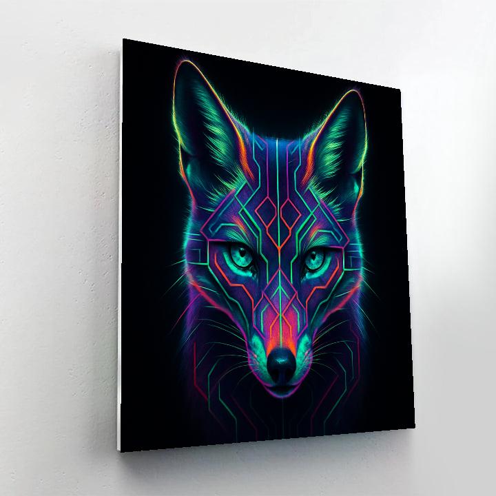 Chromatic Circuit Fox Glance paint by color
