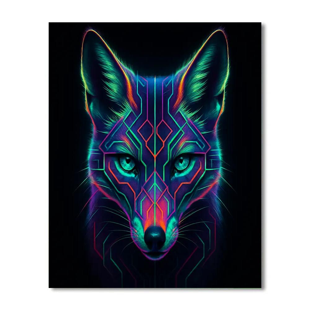 Chromatic Circuit Fox Glance paint by color