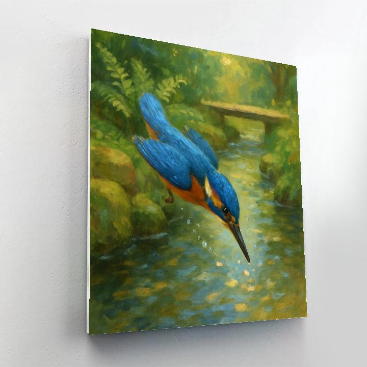 Kingfisher Splash In The Garden Stream Paint by numbers kits