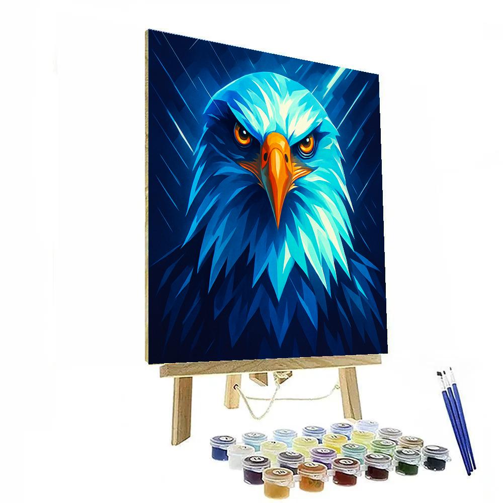 Sapphire Storm Eagle Lock paint by number