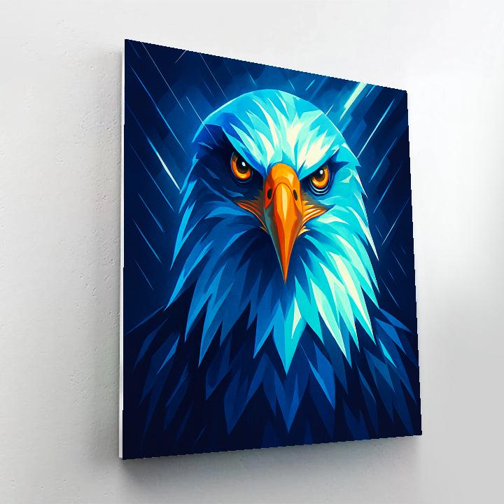 Sapphire Storm Eagle Lock paint by number