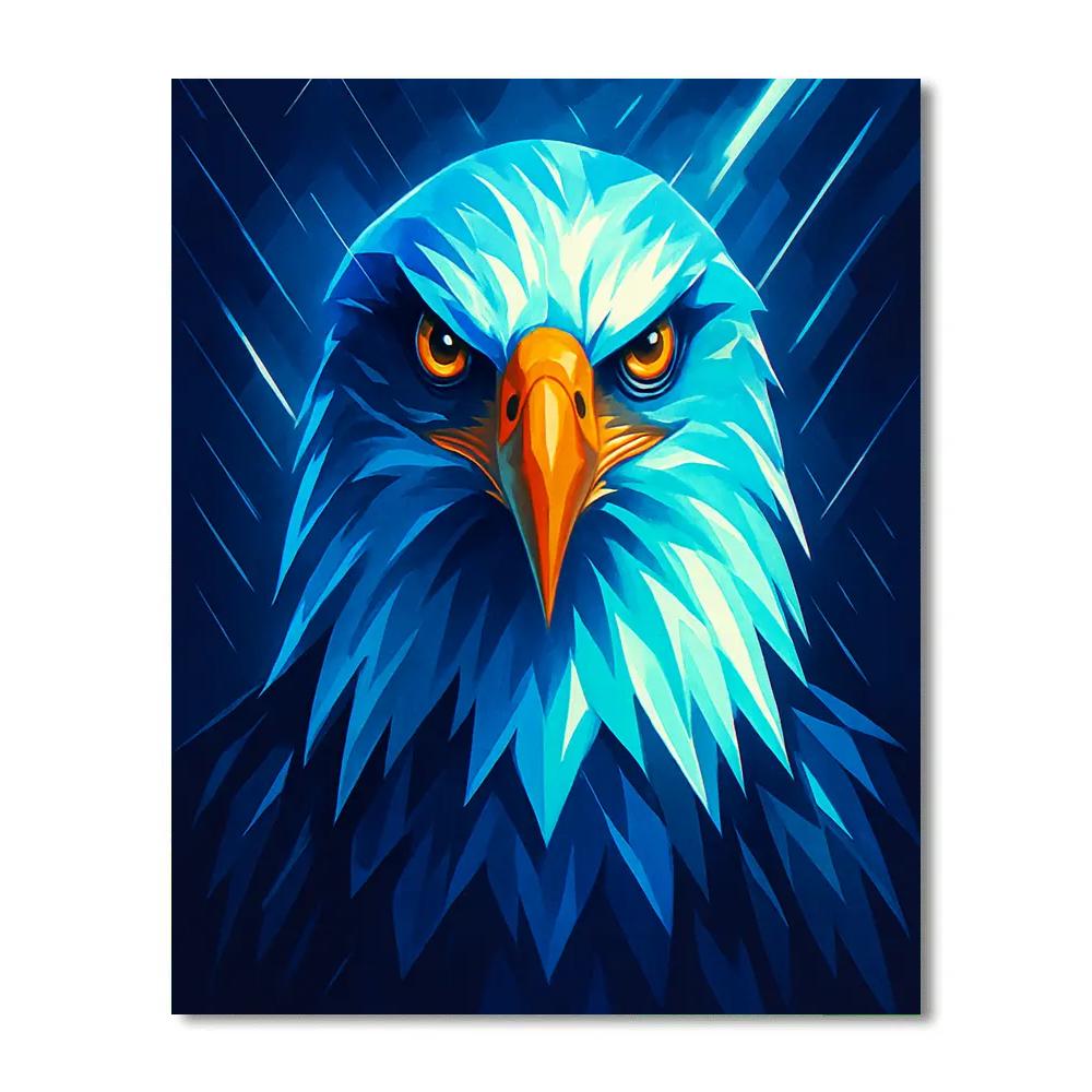 Sapphire Storm Eagle Lock paint by number