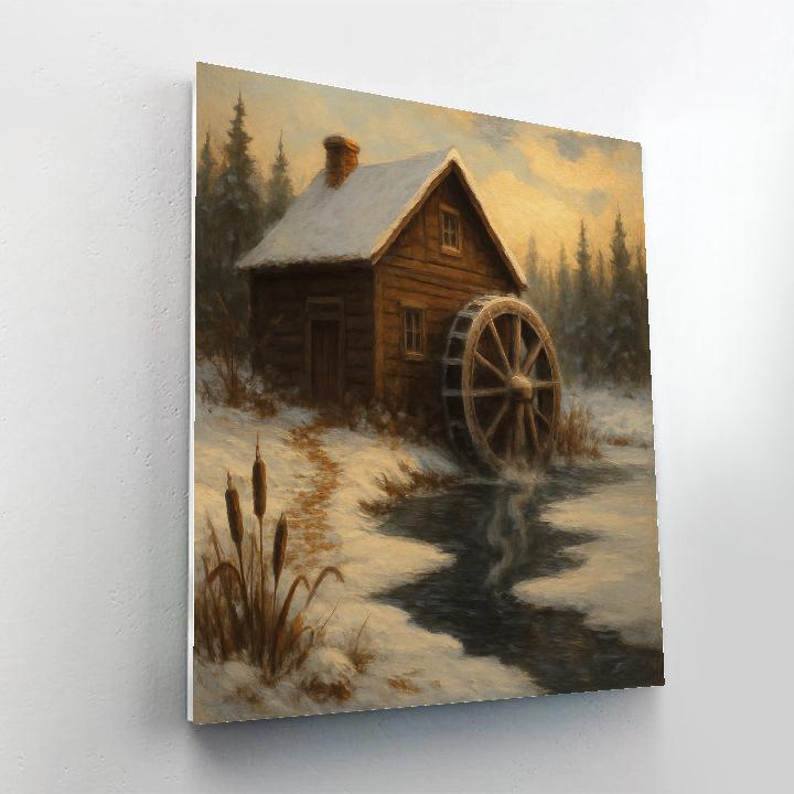 Steam Curling Above The Winter Millpond paint by number