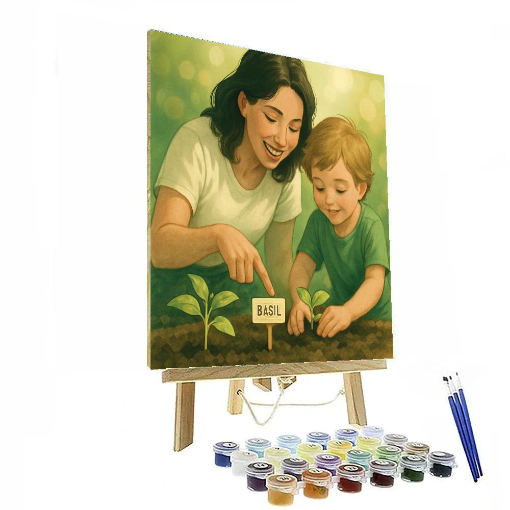 Garden Seedling Names Together Paint by numbers kits