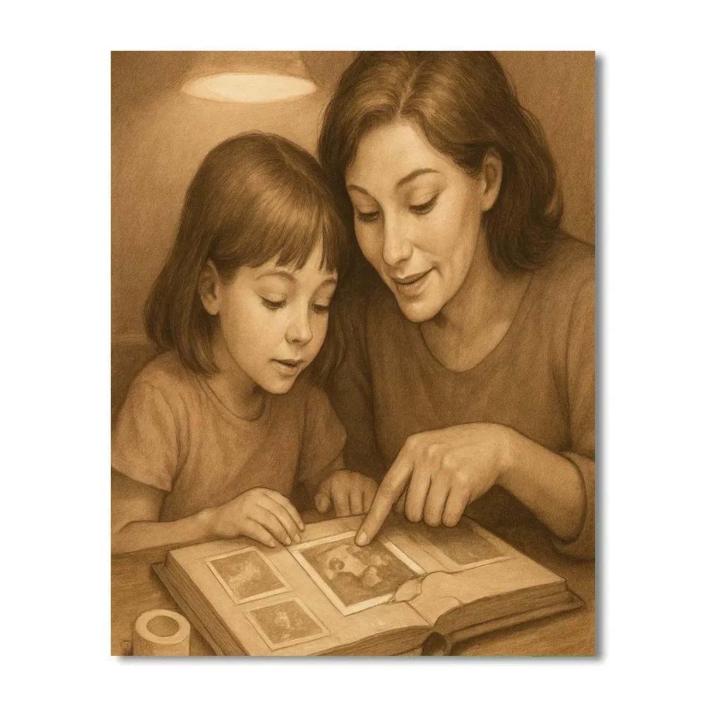 Photo Album Repair And Remember Paint by numbers art