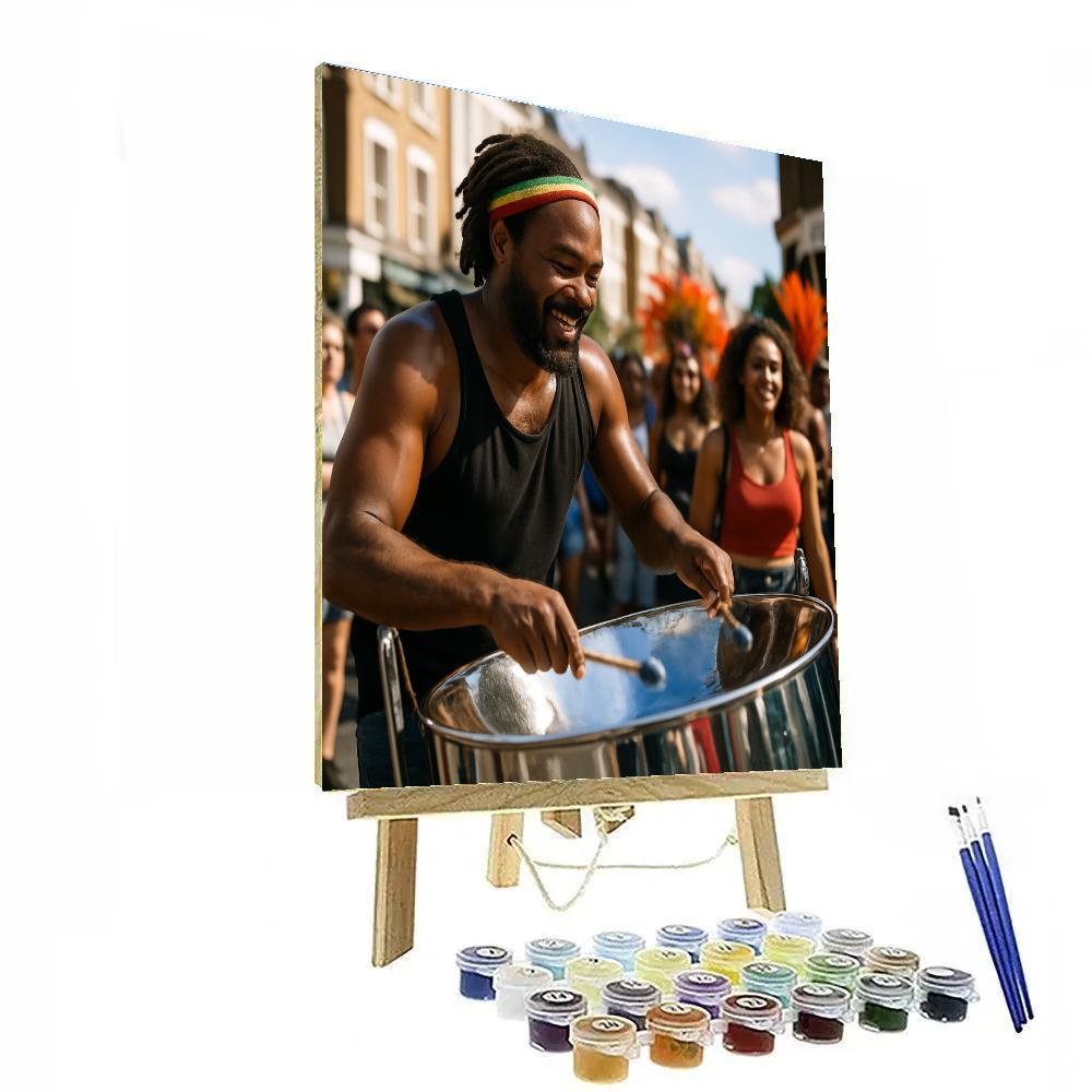 Notting Hill Carnival Steelpan Street Corner painting number kit