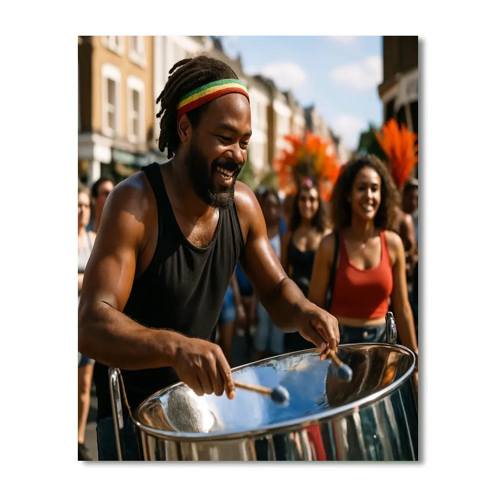 Notting Hill Carnival Steelpan Street Corner painting number kit