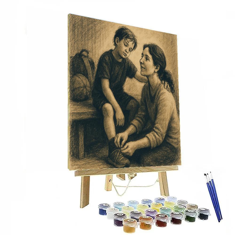 After Practice Shoe Lace Calm Number painting