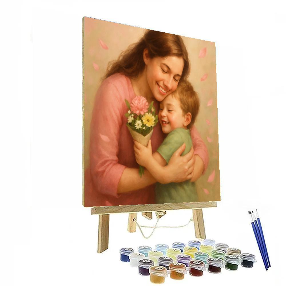 Handmade Bouquet Exchange Hug Painting by numbers kit