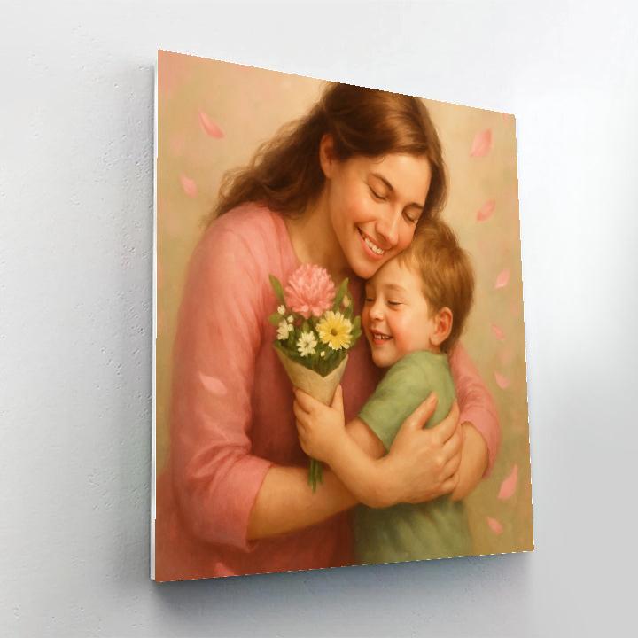 Handmade Bouquet Exchange Hug Painting by numbers kit