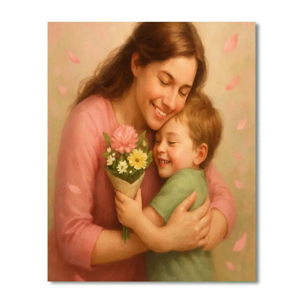Handmade Bouquet Exchange Hug Painting by numbers kit