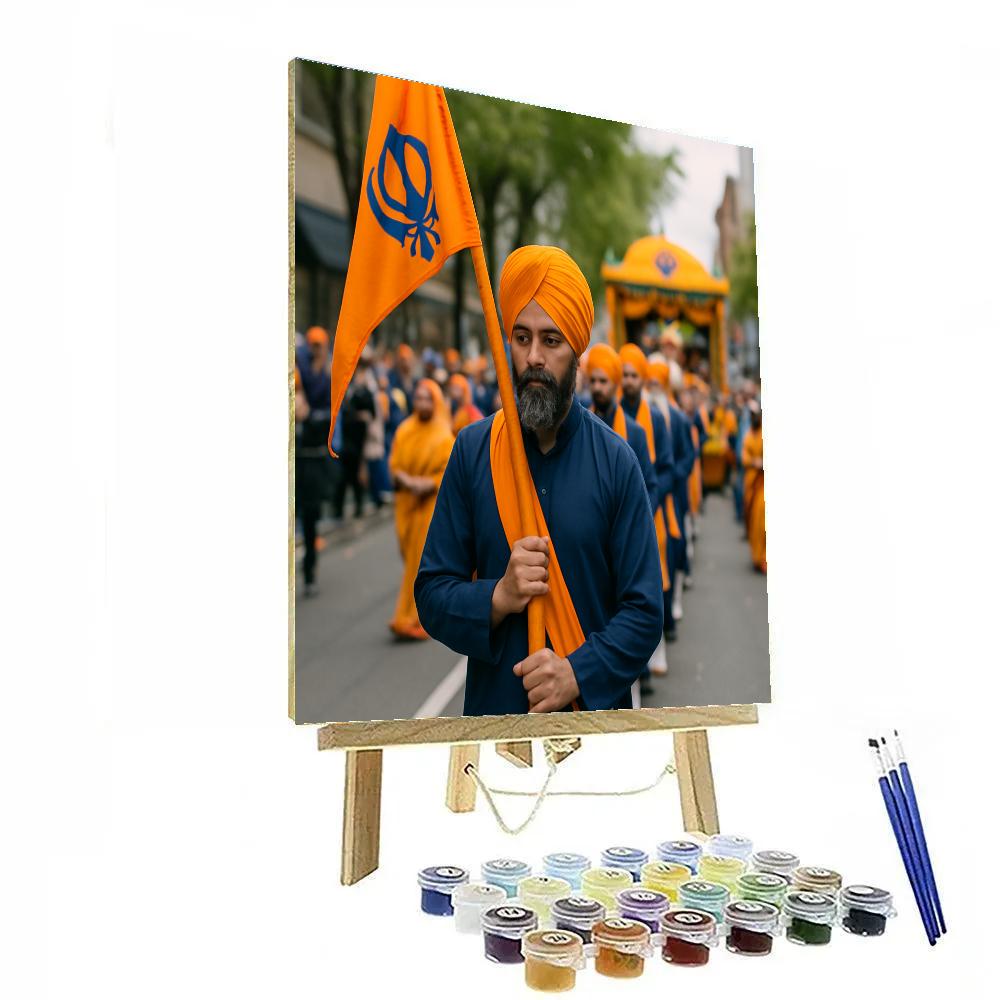 Vaisakhi Nagar Kirtan Turban Colors paint by numbers