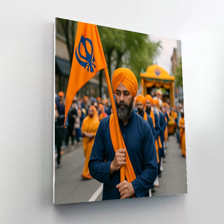 Vaisakhi Nagar Kirtan Turban Colors paint by numbers
