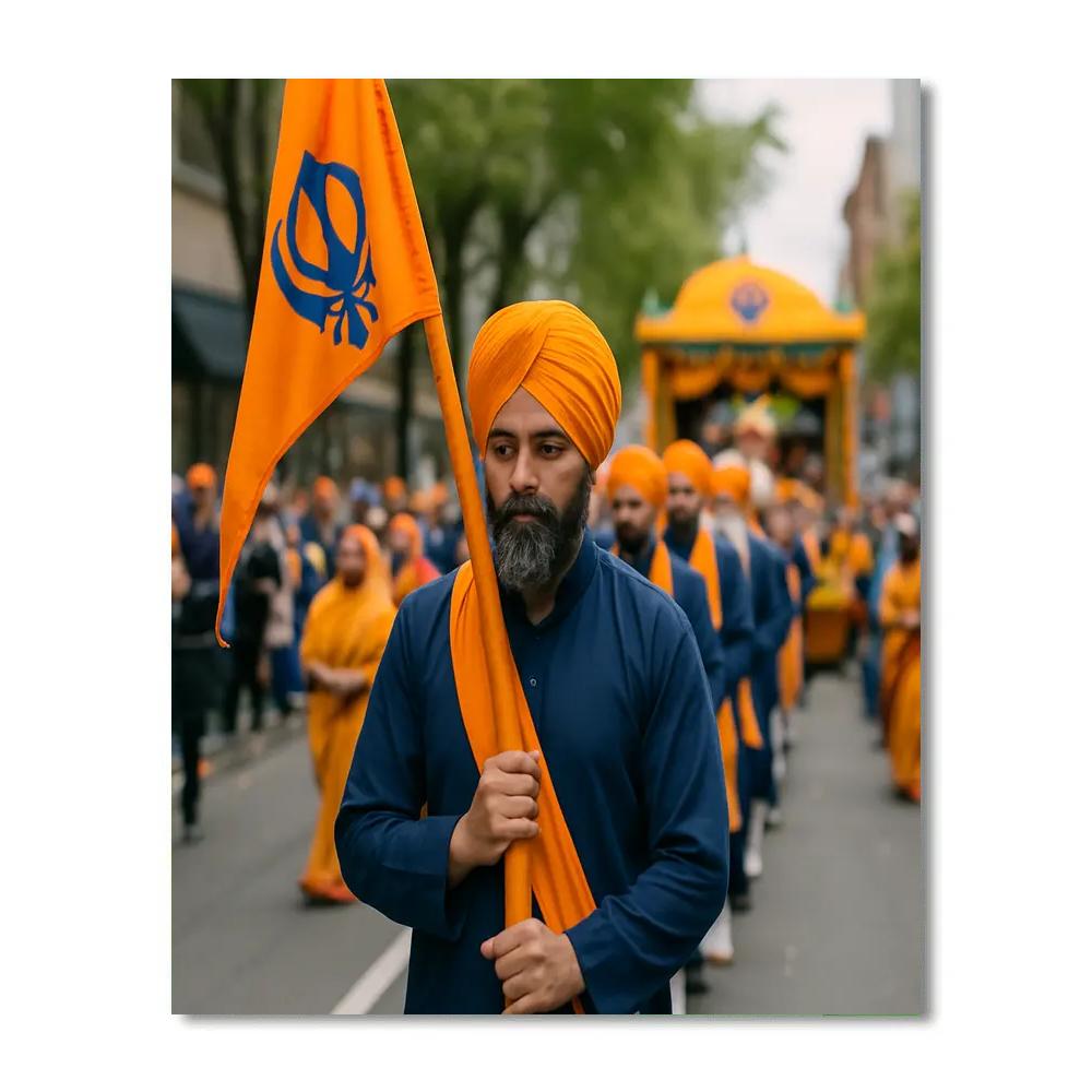 Vaisakhi Nagar Kirtan Turban Colors paint by numbers