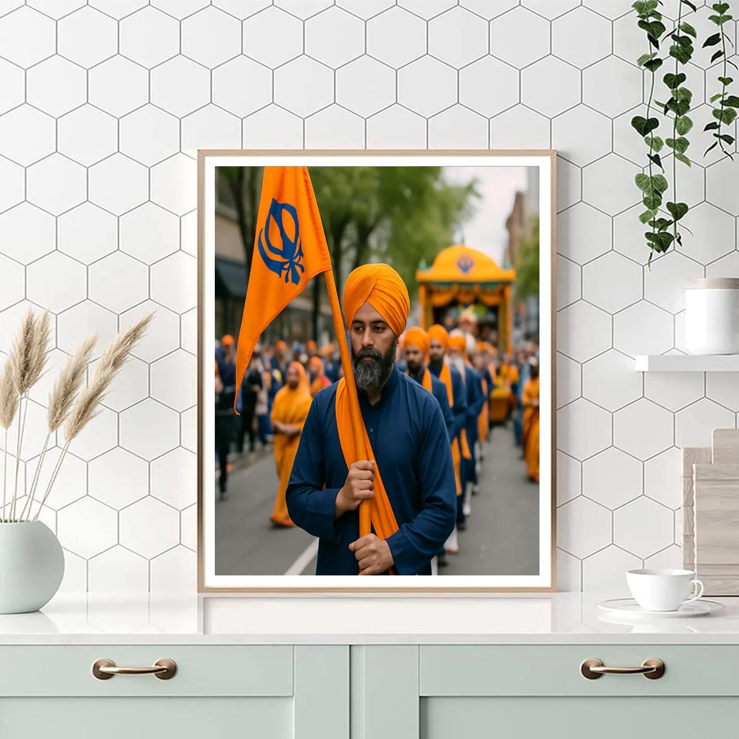 Vaisakhi Nagar Kirtan Turban Colors paint by numbers
