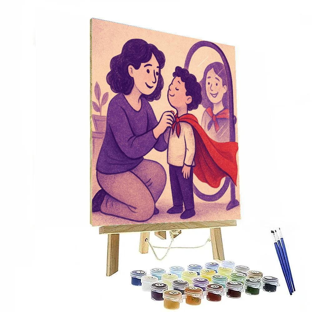 Sewing A Cape Of Confidence Paint by numbers art