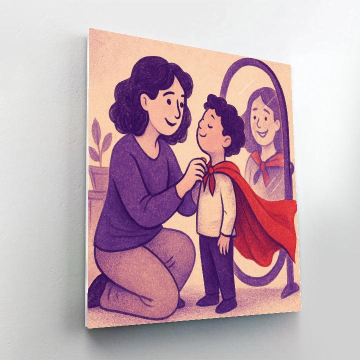 Sewing A Cape Of Confidence Paint by numbers art