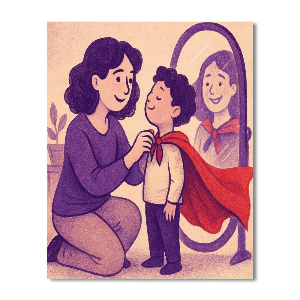 Sewing A Cape Of Confidence Paint by numbers art