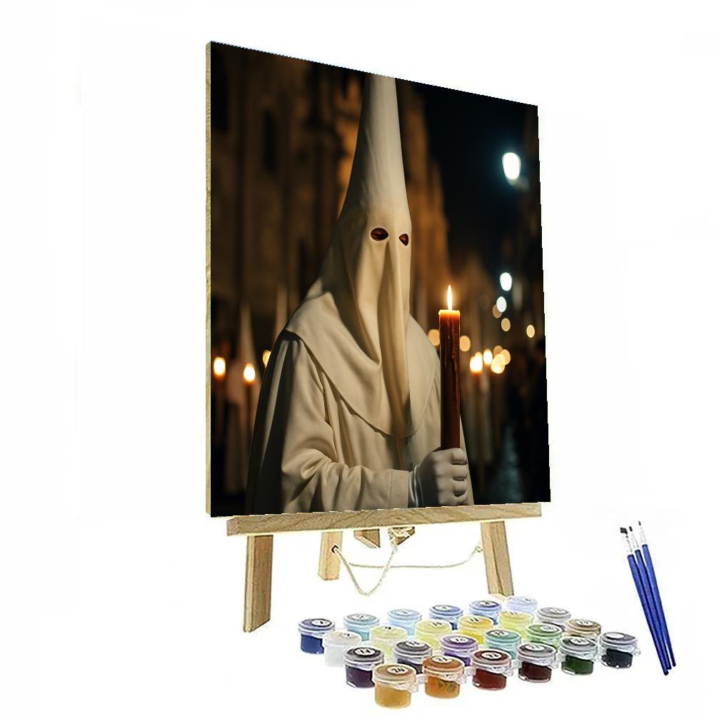Semana Santa Procession Sevilla Candle Rows Paint by numbers kits