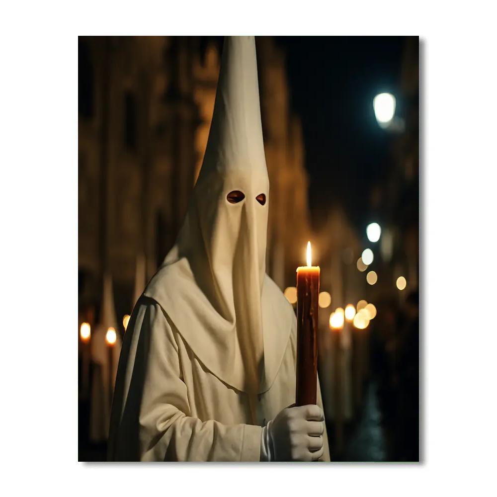 Semana Santa Procession Sevilla Candle Rows Paint by numbers kits