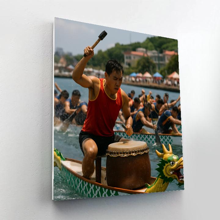 Dragon Boat Festival Start Line Hong Kong Harbor Numbered painting kits