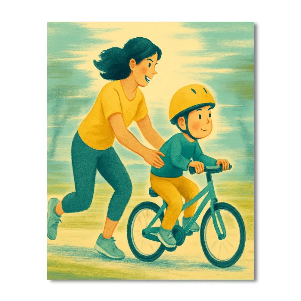 First Bike Ride Steadying Hands Paint by numbers kits