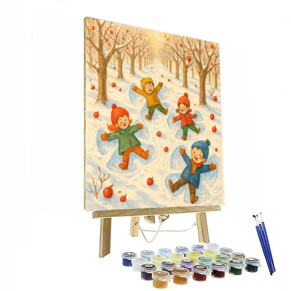 Snow Angels In The Orchard paint by numbers