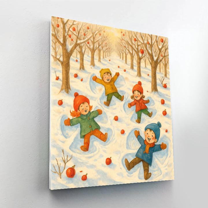 Snow Angels In The Orchard paint by numbers