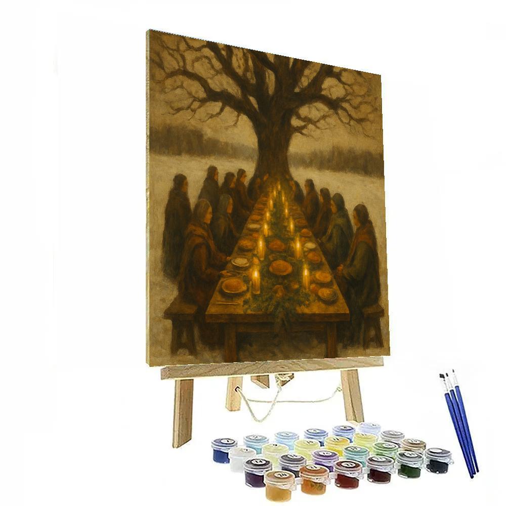 Midwinter Feast Under The Great Oak Number painting