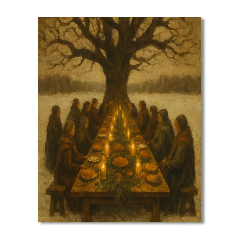 Midwinter Feast Under The Great Oak Number painting