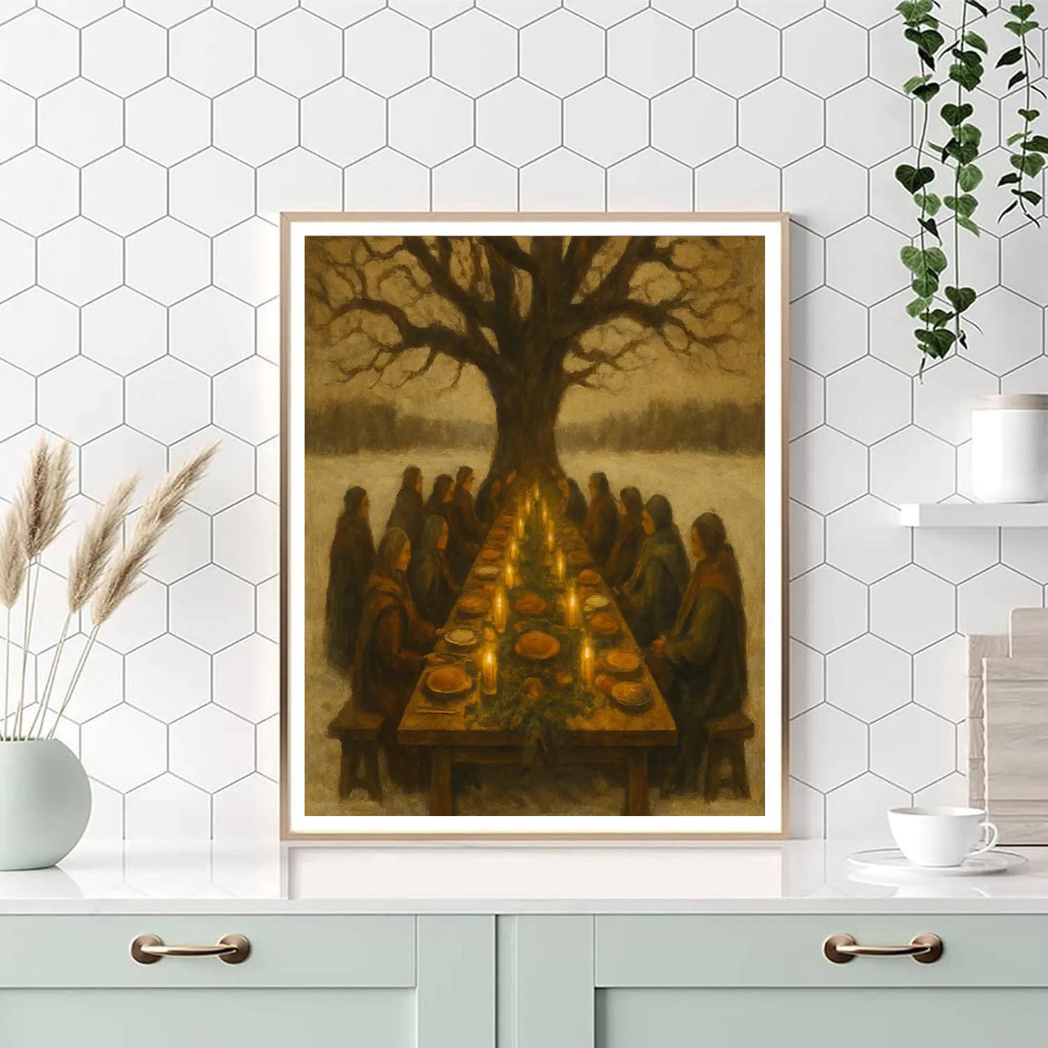Midwinter Feast Under The Great Oak Number painting