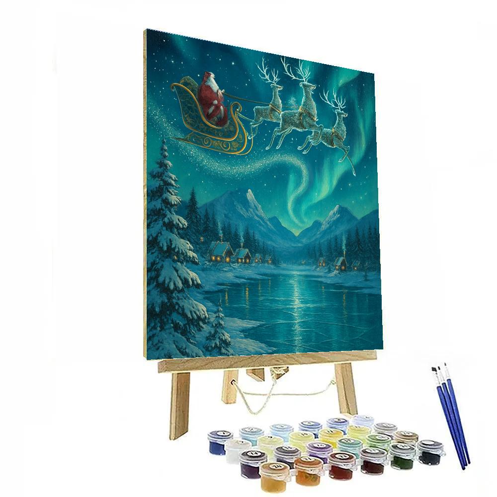 Aurora Sleigh Over Crystal Valley paint by color