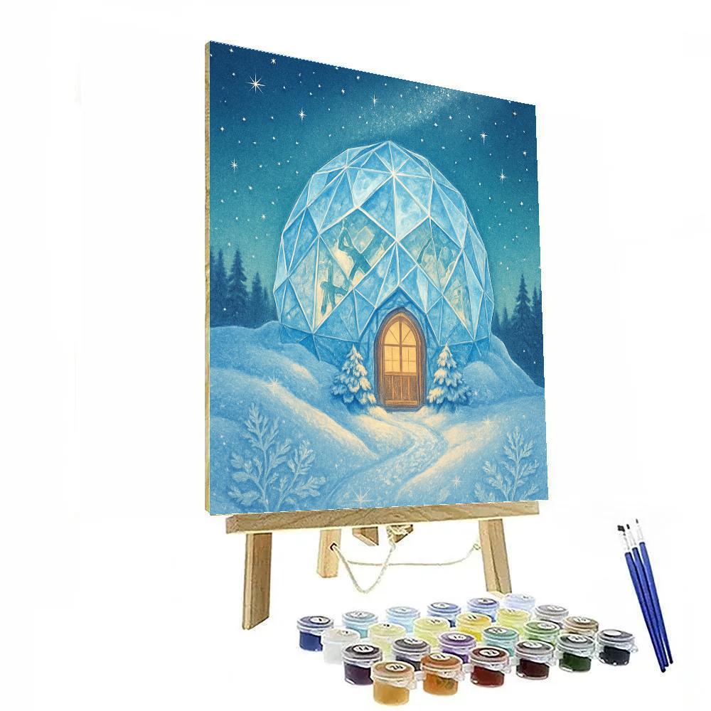 Snow Crystal Observatory Dome DIY paint by numbers