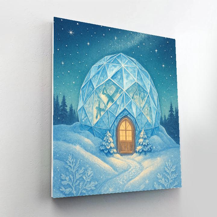 Snow Crystal Observatory Dome DIY paint by numbers