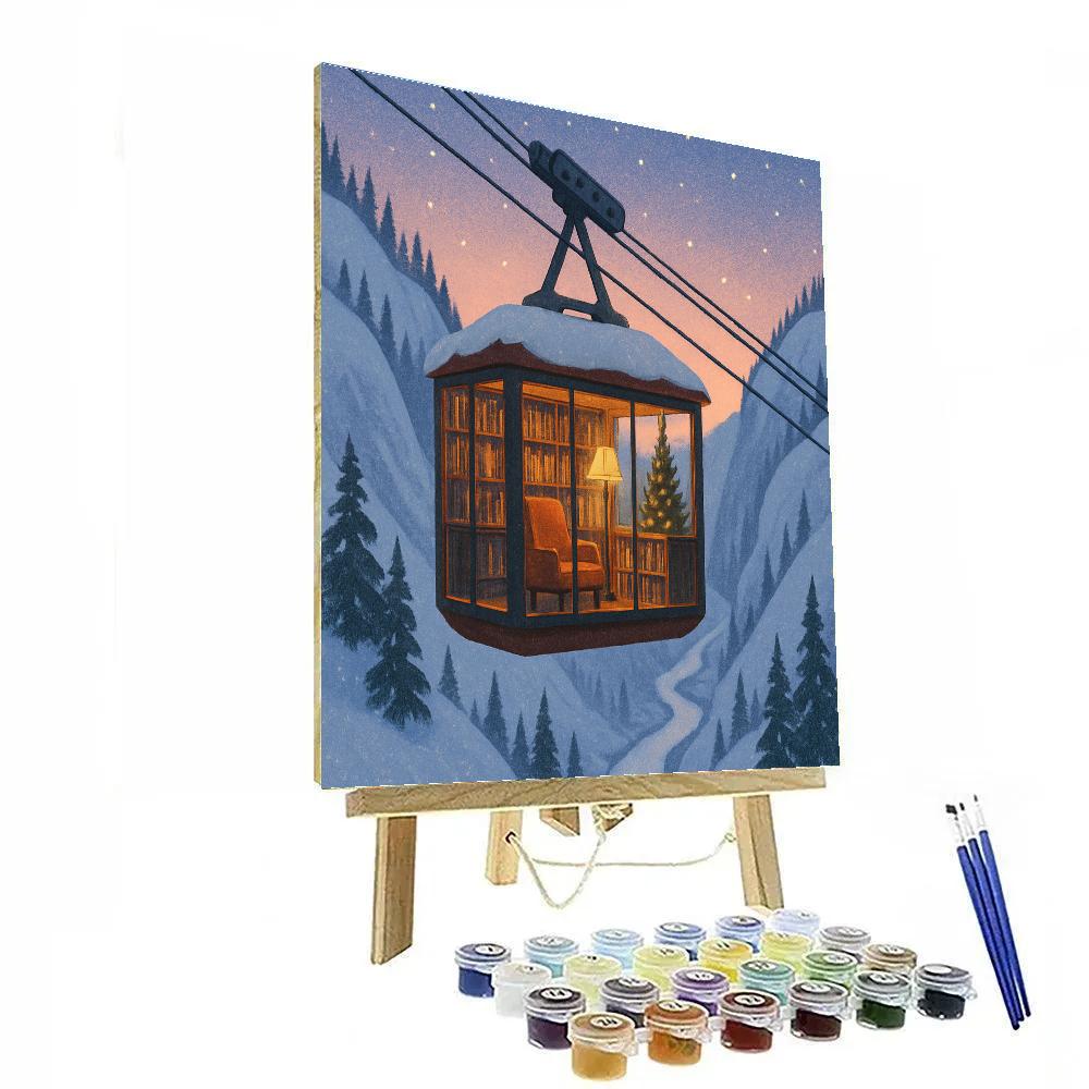 Christmas Gondola Library Over The Gorge paint by number