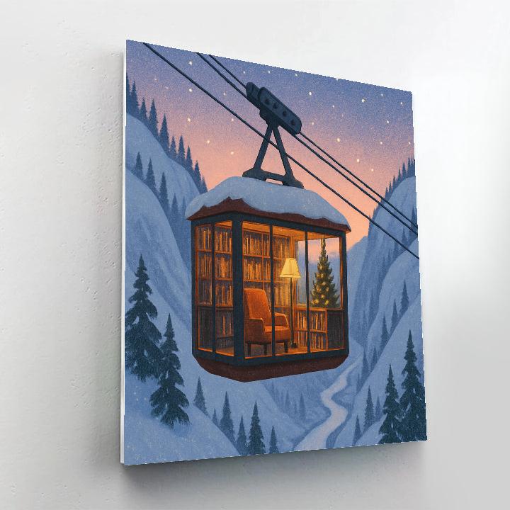 Christmas Gondola Library Over The Gorge paint by number
