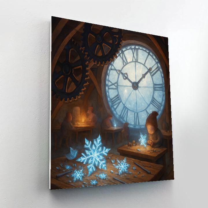 Snowflake Workshop In The Clock Attic Paint by numbers art