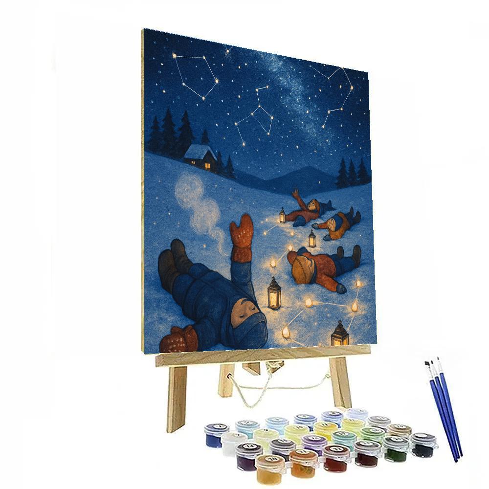 Christmas Snowfield Planetarium Painting by numbers kit