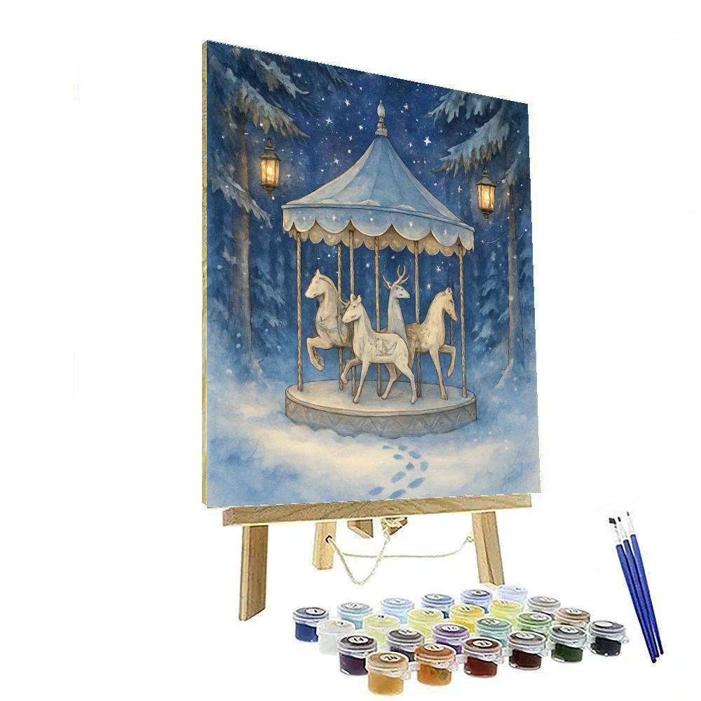 Northern Forest Carousel Of Stars painting number kit