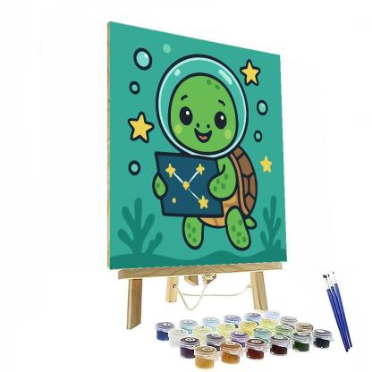 Comet Classroom Sea Turtle Paint by numbers art