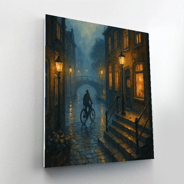 Lantern Mist Over The Canal Steps paint by number