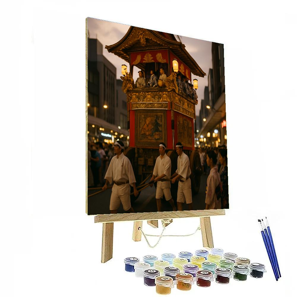 Gion Matsuri Yamaboko Float At Dusk Kyoto DIY paint by numbers