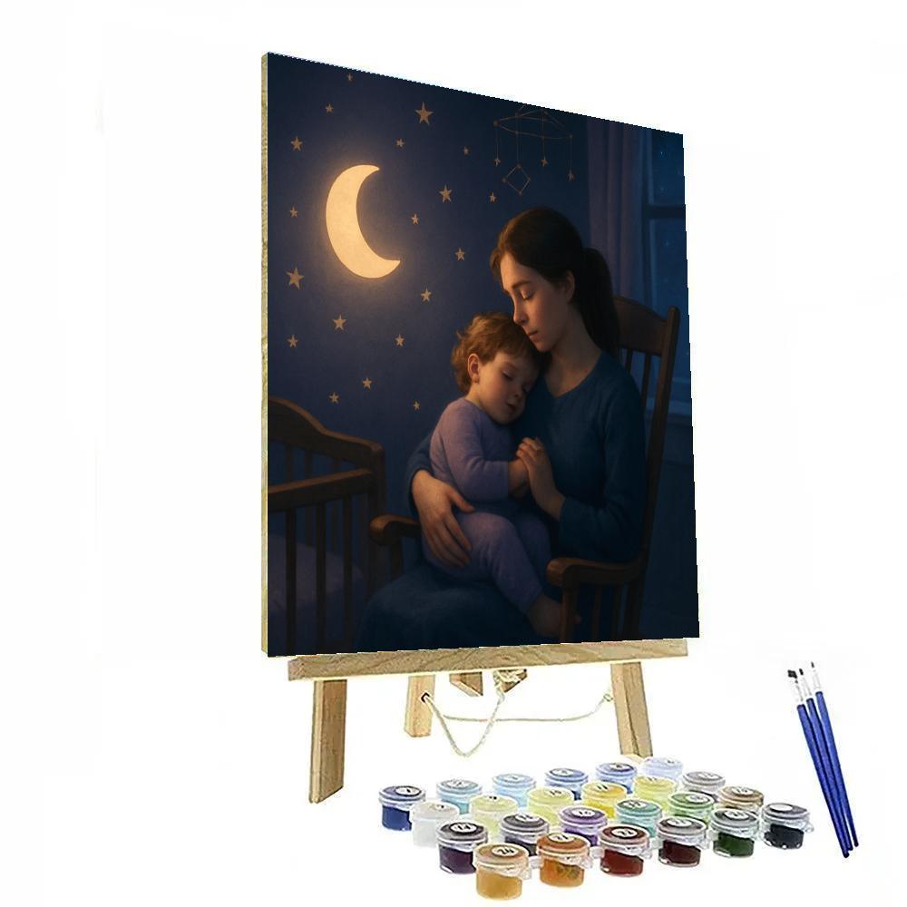 Starlit Lullaby In A Nursery Glow Number painting
