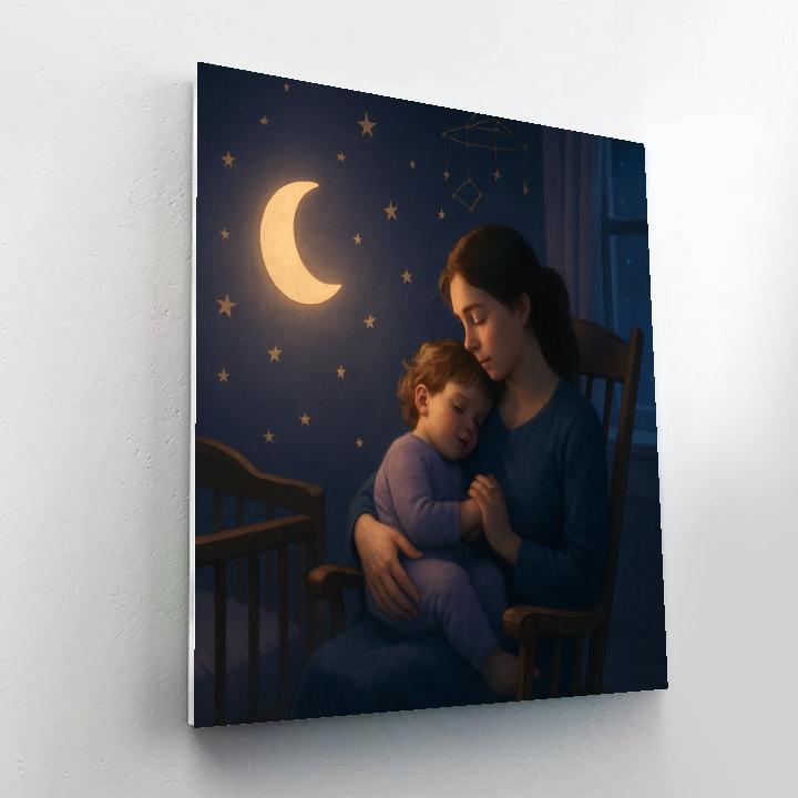 Starlit Lullaby In A Nursery Glow Number painting