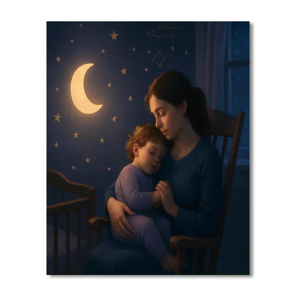 Starlit Lullaby In A Nursery Glow Number painting
