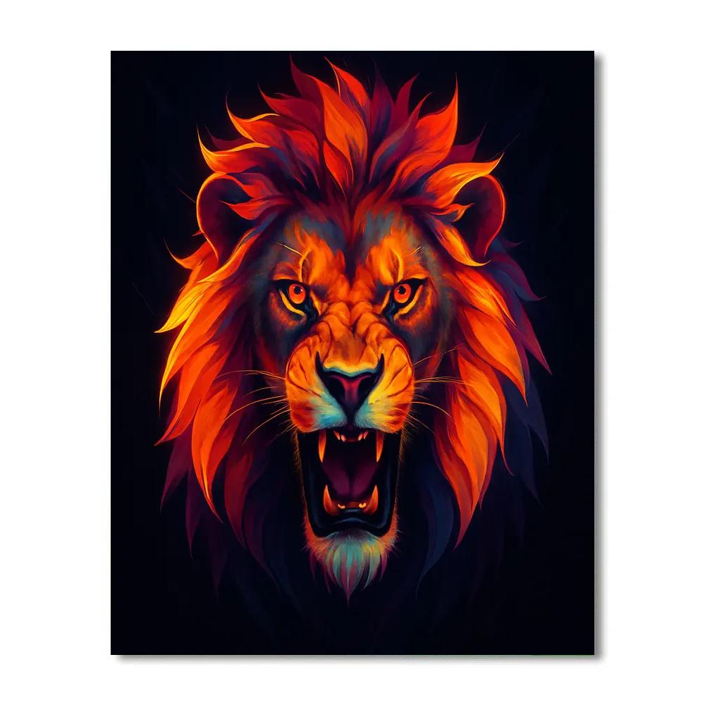 Prismatic Crown Lion Numbered painting kits