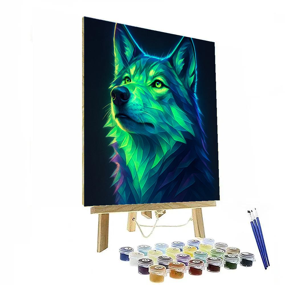 Aurora Circuit Wolf Numbered painting kits