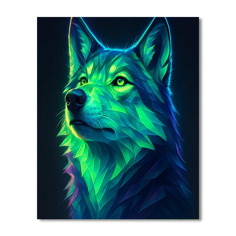 Aurora Circuit Wolf Numbered painting kits